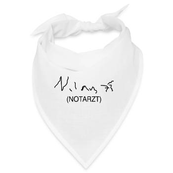 Notarzt Geschenk Arzt Krankenwagen Medizin - Bandana - Weiß - Vorne