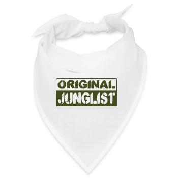 Original Junglist DNB Drum n Bass Green Remix - Bandana - Weiß - Vorne