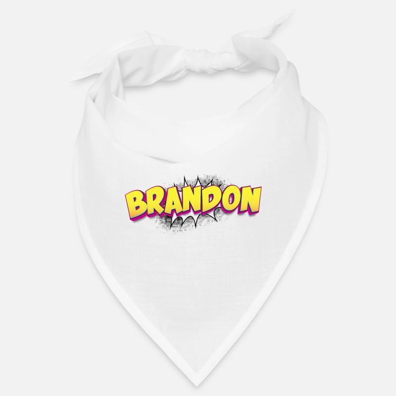 Brandon Custom Name Comic Book Style Pop Art, Bandana