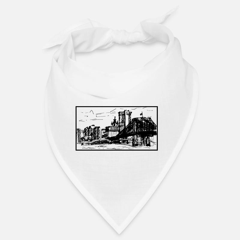 Skyline New York - Bandana - Weiß