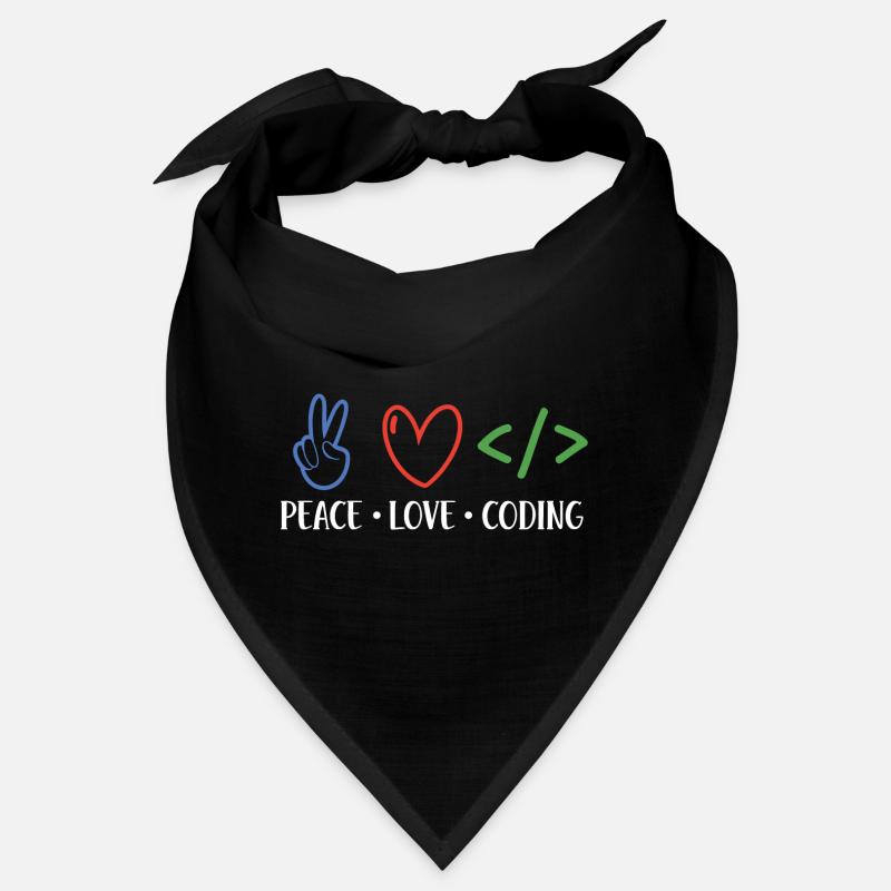 Peace Love Coding Coder Software Developer Program Bandana