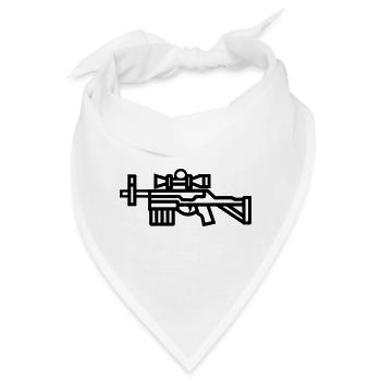 Scharfschützen-Schrotflinte - Bandana - Weiß - Vorne