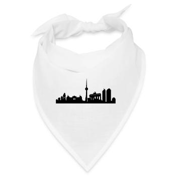 Berlin Skyline - Bandana - Weiß - Vorne