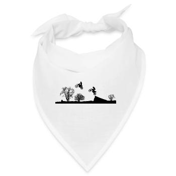 Enduro - Motocross - Bandana - Weiß - Vorne