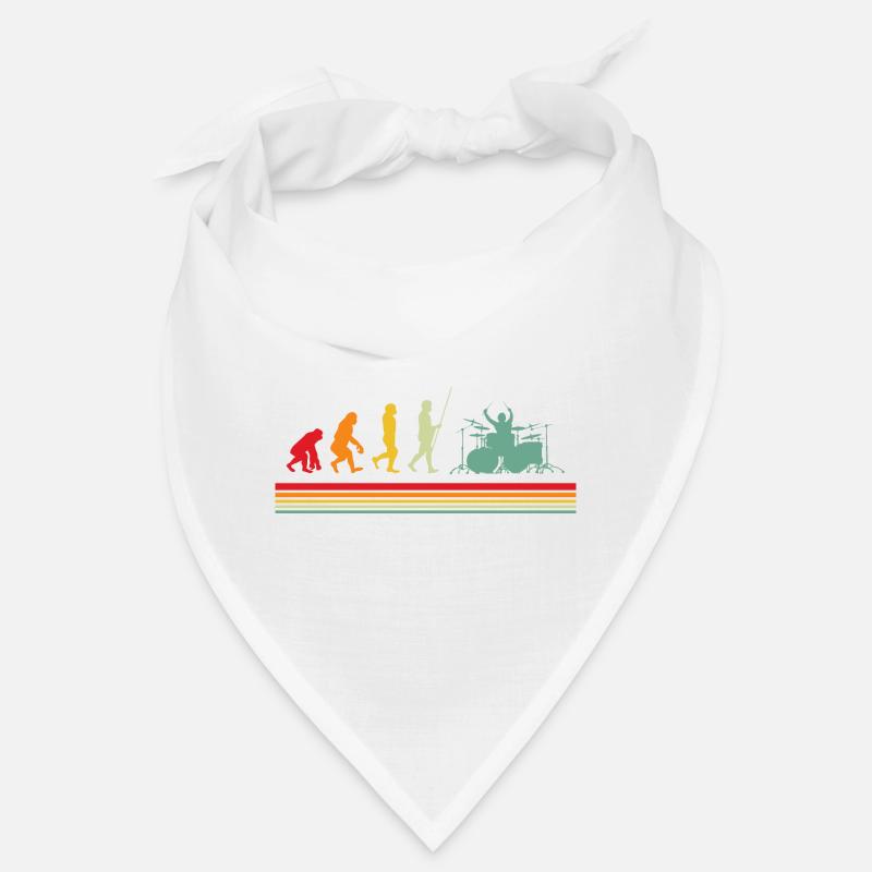 Schlagzeuger Evolution Drummer Retro Schlagzeug Bandana