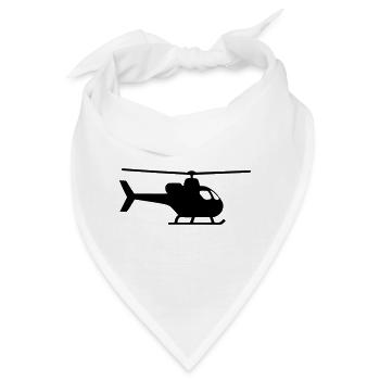 Hubschrauber - Bandana - Weiß - Vorne