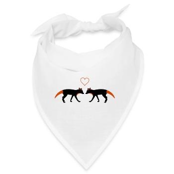 fuechse in love - Bandana - Weiß - Vorne
