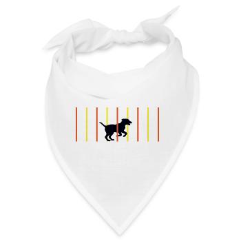 Agility Hunde Sport Hundeschule - Bandana - Weiß - Vorne