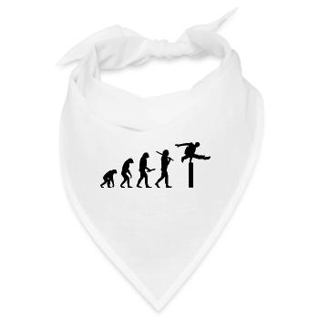Evolution Parkour Parkourläufer Geschenk Hindernis - Bandana - Weiß - Vorne