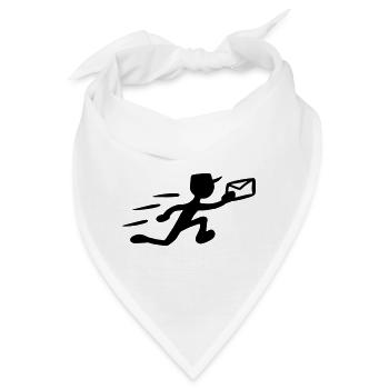 Postbote Zusteller Kurier Briefträger Geschenkidee - Bandana - Weiß - Vorne