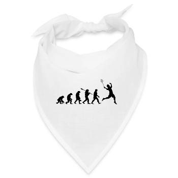 Badminton Evolution Geschenk für Badmintonspieler - Bandana - Weiß - Vorne