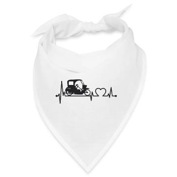 Simson Duo Herzschlag schwarz - Bandana - Weiß - Vorne