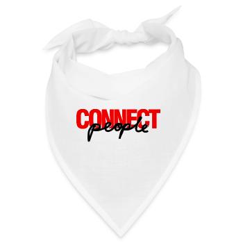 internet, connect people - verbindet Leute - Bandana - Weiß - Vorne