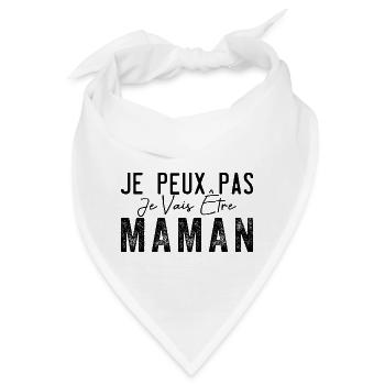 Ich kann nicht, ich werde Mutter| Werdende Mutter - Bandana - Weiß - Vorne