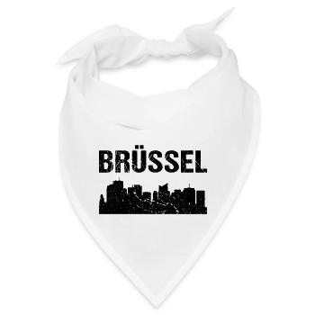 Brüssel Skyline - Bandana - Weiß - Vorne