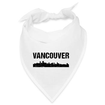Vancouver Skyline - Bandana - Weiß - Vorne
