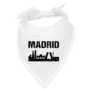 Madrid Skyline Spanien Hauptstadt Madrid - Bandana - Weiß - Vorne