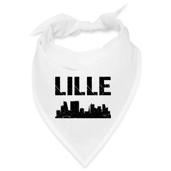 Lille Skyline Frankreich Stadt Lille - Bandana - Weiß - Vorne