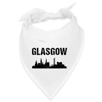 Glasgow Skyline - Bandana - Weiß - Vorne
