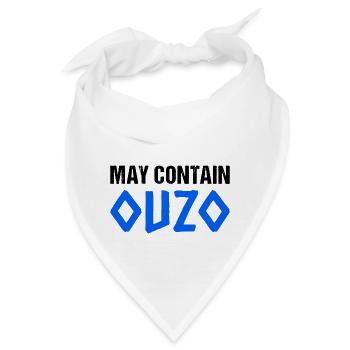 May Contain Ouzo - Bandana - Weiß - Vorne