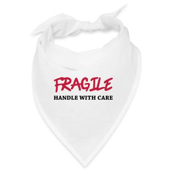 Fragile Handle with care - Bandana - Weiß - Vorne