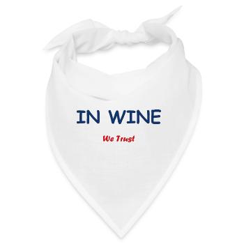 Auf Wein vertrauen wir - Bandana - Weiß - Vorne