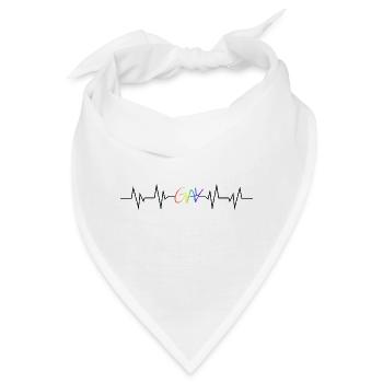 Gay Herzfrequenz - Bandana - Weiß - Vorne