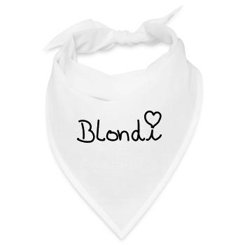 Blondi Herz – Süße Blonde Freundin Bae - Bandana - Weiß - Vorne