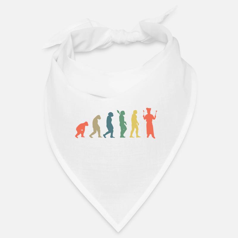Koch Evolution Kochen Küchenchef Gastronomie Chefk - Bandana - Weiß