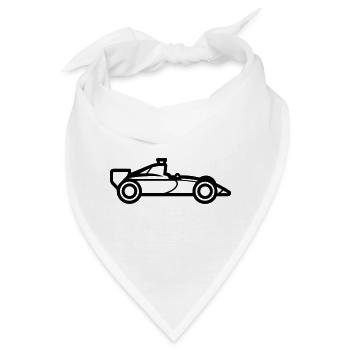 F1-Rennwagen - Bandana - Weiß - Vorne