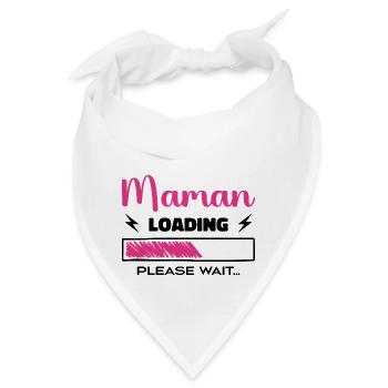 Mama lädt Bitte warten... - Bandana - Weiß - Vorne