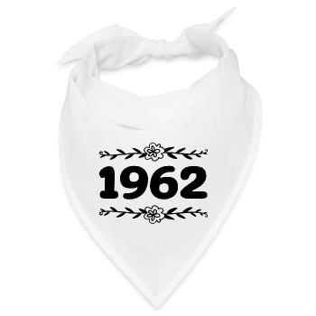 1962 Jahrgang 1962 Retro 1962 Jubiläum 1962 - Bandana - Weiß - Vorne