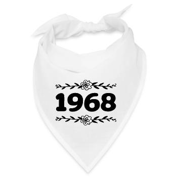 1968 Jahrgang 1968 Retro 1968 Jubiläum 1968 - Bandana - Weiß - Vorne