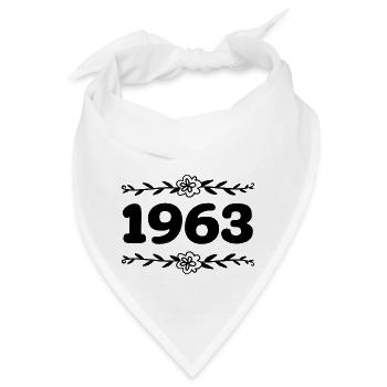 1963 Jahrgang 1963 Retro 1963 Jubiläum 1963 - Bandana - Weiß - Vorne