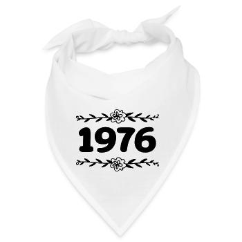 1976 Jahrgang 1976 Retro 1976 Jubiläum 1976 - Bandana - Weiß - Vorne