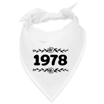 1978 Jahrgang 1978 Retro 1978 Jubiläum 1978 - Bandana - Weiß - Vorne