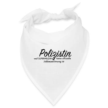Polizistin - Bandana - Weiß - Vorne