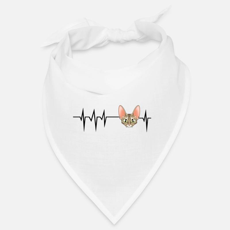 Cat Heartbeat I Devon Rex Cat Bandana