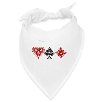 Poker - Bandana - Weiß - Vorne