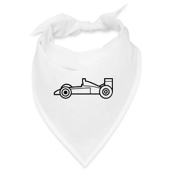 F1-Rennwagen - Bandana - Weiß - Vorne
