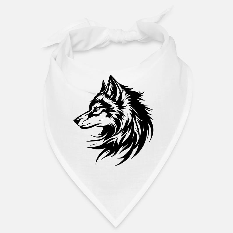 Wolf Head Silhouette Bandana