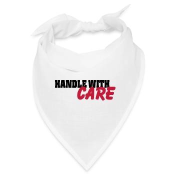 Handle with Care - Bandana - Weiß - Vorne