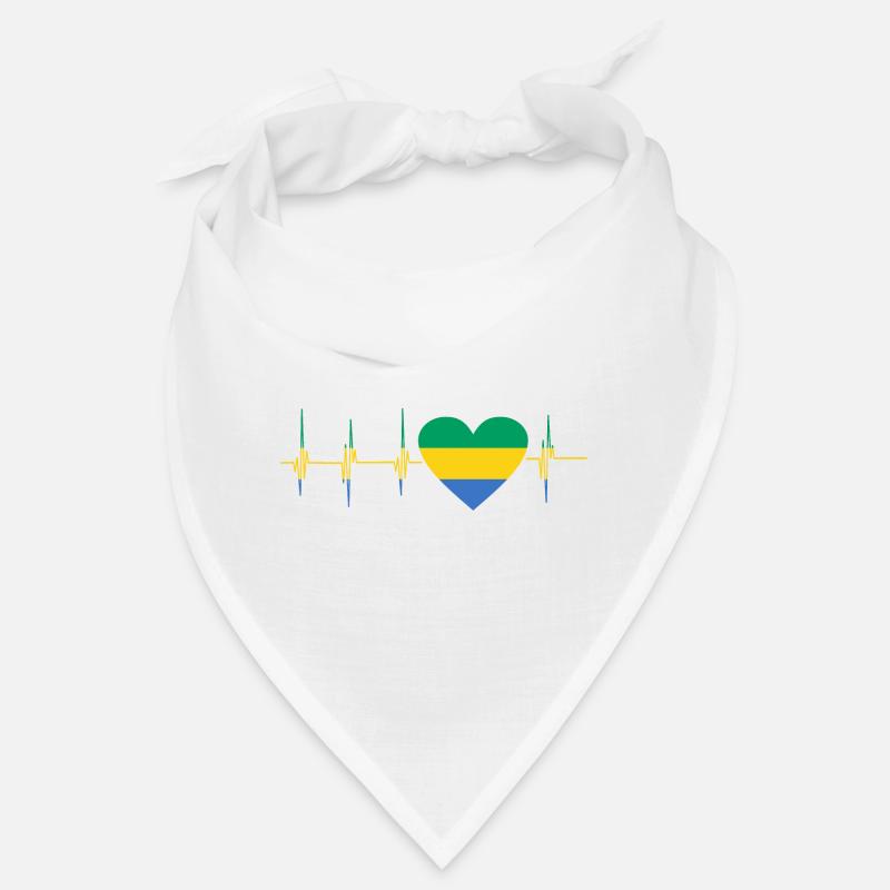 Gabon Afrique Idée cadeau - Bandana - blanc