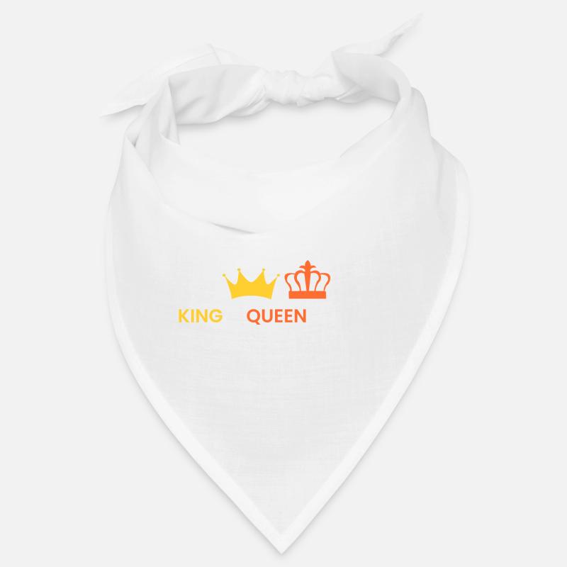KING & QUEEN = LIEBE - Bandana - Weiß