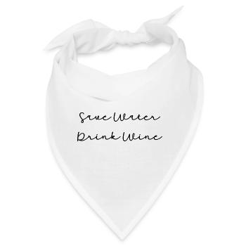 Wasser sparen, Wein trinken - Bandana - Weiß - Vorne