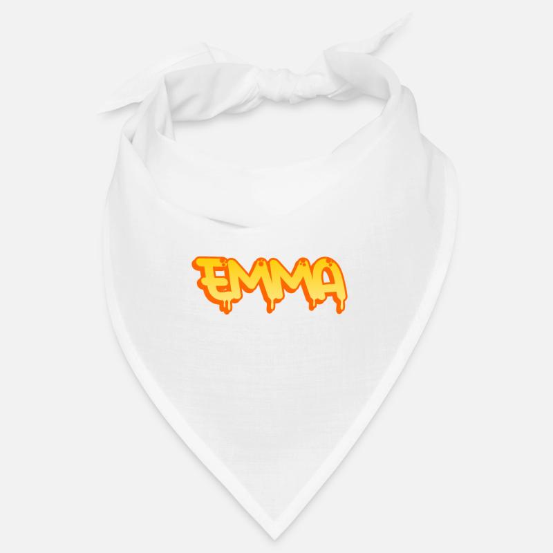 Graffiti Name Emma - Bandana - Weiß