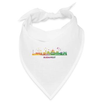 Budapester Skyline Budapest - Bandana - Weiß - Vorne
