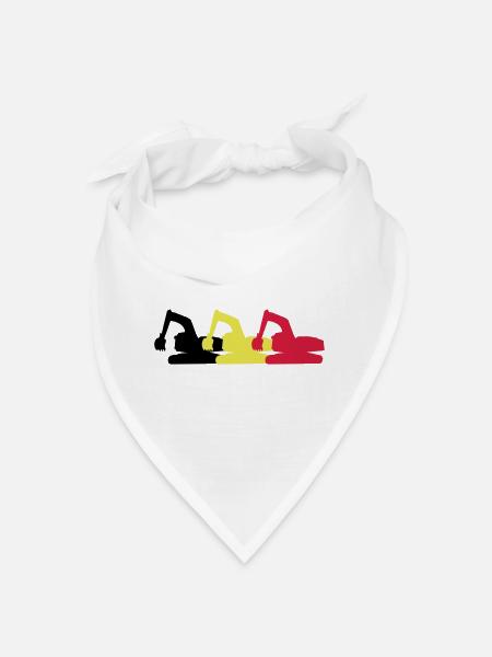 excavator - Bandana - white - Front