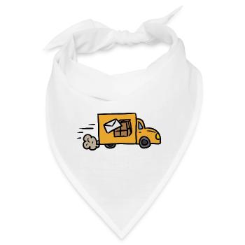 Post Paketdienst Zusteller Lieferung Versand - Bandana - Weiß - Vorne