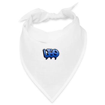 Graffiti-Name Leo - Bandana - Weiß - Vorne